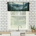 thumbnail image 3 of Misty Forest Curtain Valances for Kitchen Windows Rustic Wooden Window Forest Mountain Scenery Rod Pocket Window Valance for Living Room Bathroom Bedroom Kitchen 54 by 18 in, 1 Panel, 3 of 6