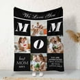 thumbnail image 3 of Custom Photo Collage Blanket for Family, Customized Bed Blanket with 10 Pictures & Text for Best Friends Kids Personalized Your Own Photos on Throw Blanket for Birthday Memorial Gifts A Blankets, 3 of 5