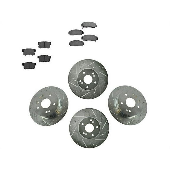 Front and Rear Brake Pad and Rotor Kit - Compatible with 1999 - 2003 Acura TL 2000 2001 2002