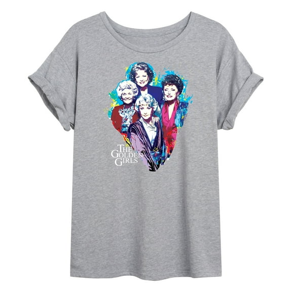 Golden Girls - Paint Splatter Group - Juniors Ideal Flowy Muscle T-Shirt