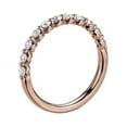 thumbnail image 2 of 0.25 T.C.W Forme Ronde Naturelle Diamond Dernier Design Bracelet de Mariage Éternité pour Femmes Solide 18K Or Rose Taille 8, 2 of 7