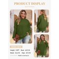 thumbnail image 3 of Jersey Eytino para mujer, talla grande, cuello redondo, color verde, 2 unidades, 3 of 6