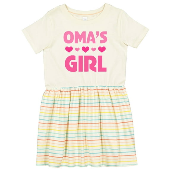 Inktastic Oma's Girl Heart Girls Toddler Dress