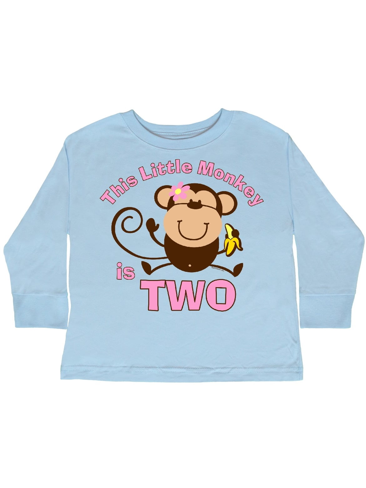 inktastic Little Monkey Girl 2nd Birthday Toddler T-Shirt