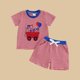 thumbnail image 5 of Niña Bebé Ropa de Verano Camión Patriótico Aplicado Niño Pequeño Outfit de 2 Piezas Blusas de Cuello Redondo de Manga Corta Pantalones Cortos Conjunto de Dos Piezas, 5 of 7