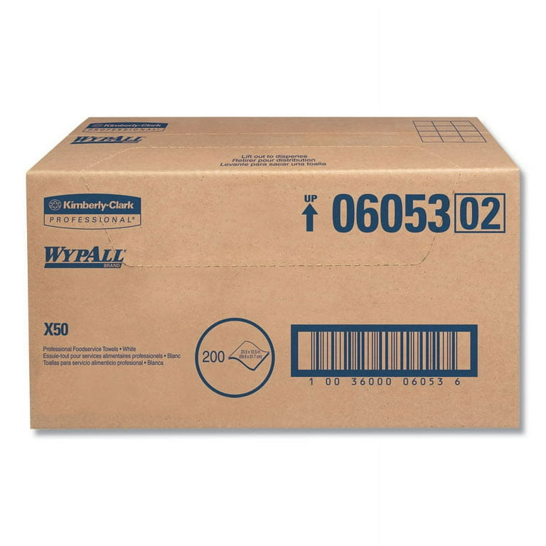 X50 Foodservice Towels, 1/4 Fold, 23.5 x 12.5, White, 200/Carton X50 Foodservice Towels, 1/4 Fold, 23.5 x 12.5, White, 200/Carton