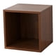 thumbnail image 3 of Estantería organizadora de almacenamiento de madera en forma de cubo, estante de exhibición moderno, caja cúbica de madera Madera oscura, 3 of 9