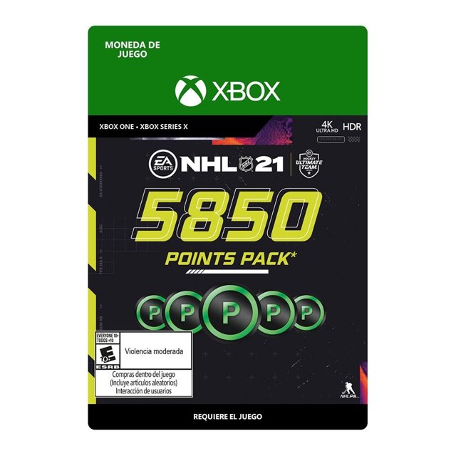 NHL 21: 5850 Points Xbox Series X & Xbox One Código Descargable