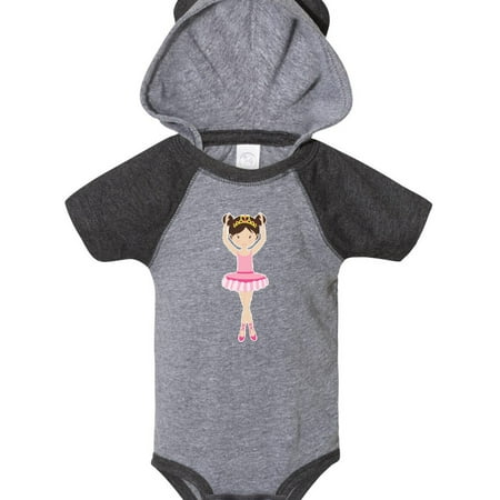 

Inktastic Ballerina with Two Buns Gift Baby Girl Bodysuit