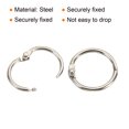 thumbnail image 4 of Unique Bargains 1' OD 0.8' ID Loose Leaf Rings Binder Ring Steel for Book DIY Scrapbook Notebook, Silver 24 Pack, 4 of 5