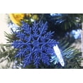 thumbnail image 5 of HZKAICUN Mini 3inch Plastic Snowflake Ornaments, tiny 24pcs Sparkling White Iridescent Glitter Snowflake Ornaments on String Hanger for Decorating, Crafting,wedding and Embellishing(3inch, white), 5 of 6