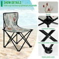 thumbnail image 4 of 600D Oxford Camping Chair Portable Foldable Chair Supports 220 lbs for Picnic, Fishing, Backpacking Deer and Cardinals Pattern, 4 of 8