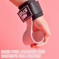 thumbnail image 4 of CHAO 1 par de guantes de gimnasio de piel de vaca con agarre antideslizante para levantamiento de pesas, almohadillas de agarre para levantamiento de peso muerto, color rosa, 4 of 5
