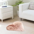 thumbnail image 3 of FAMTKT Valentine's Day Area Rug Heart Shaped Door Mat for Bedroom Bathroom Living Room Wool Imitation Sheepskin Rugs Faux Non Slip Bedroom Carpet Mats 15.75x19.69inch Floor Mat, 3 of 3