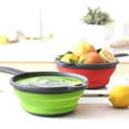 thumbnail image 5 of Foldable Space-Saving Silicone Colander Strainer Colander Dish Drainer Draining Basket with Handle Kitchen Tools(red), 5 of 9