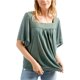 thumbnail image 1 of Blusa Campesina Lucky Brand Shadow Stripe para mujer Verde Grande, 1 of 1