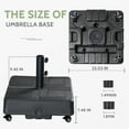 thumbnail image 4 of Scafild | 82-lbs Square Market Umbrella Base Weighted Heavy Duty Outdoor Living Square Brick Patio Umbrella Base With Wheel, 4 of 8