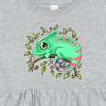thumbnail image 4 of Inktastic Tiny, Cute Chameleon Girls Baby Dress, 4 of 5