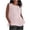 Pink, variant on Womens Linen Tank Tops Plus Size Summer Pleated Sleeveless Round Neck Comfy Blouse