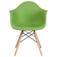 thumbnail image 6 of Pemberly Row Modern Series Plastic Chair With Wood Base In Navy, 6 of 6
