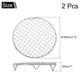 thumbnail image 2 of Uxcell 2 Pcs Round Cooking Rack with Legs, Dia 7.5 Inch 304 Stainless Steel Barbecue Grill for Cooking Baking Barbecue Air Fryer Racks, Silver, 2 of 5