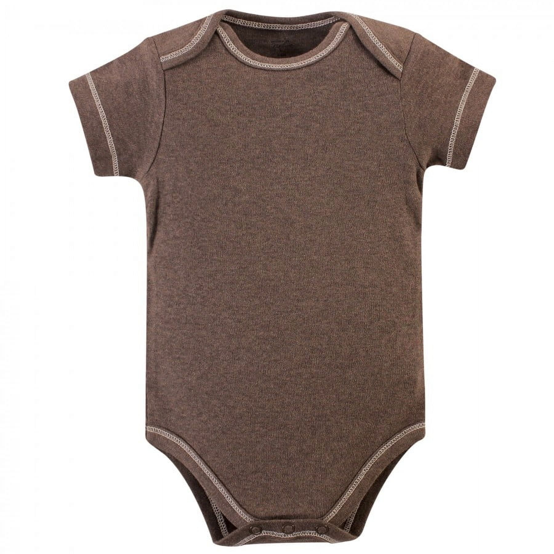 Touched by Nature Baby Boy Organic Cotton Bodysuits 5pk, Moose, 18-24 Months