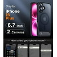 thumbnail image 6 of Magnetic Compatible with iPhone 16 Plus Case, [Built-in Invisible Kickstand][Compatible with MagSafe] [Military Grade Shockproof] Slim Translucent Matte Phone Case for iPhone 16 Plus 6.7" Purple, 6 of 7