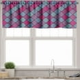 thumbnail image 3 of Ambesonne Geometric Valance & Curtain, Motif, 55"x36", Aqua Magenta Violet, 3 of 6