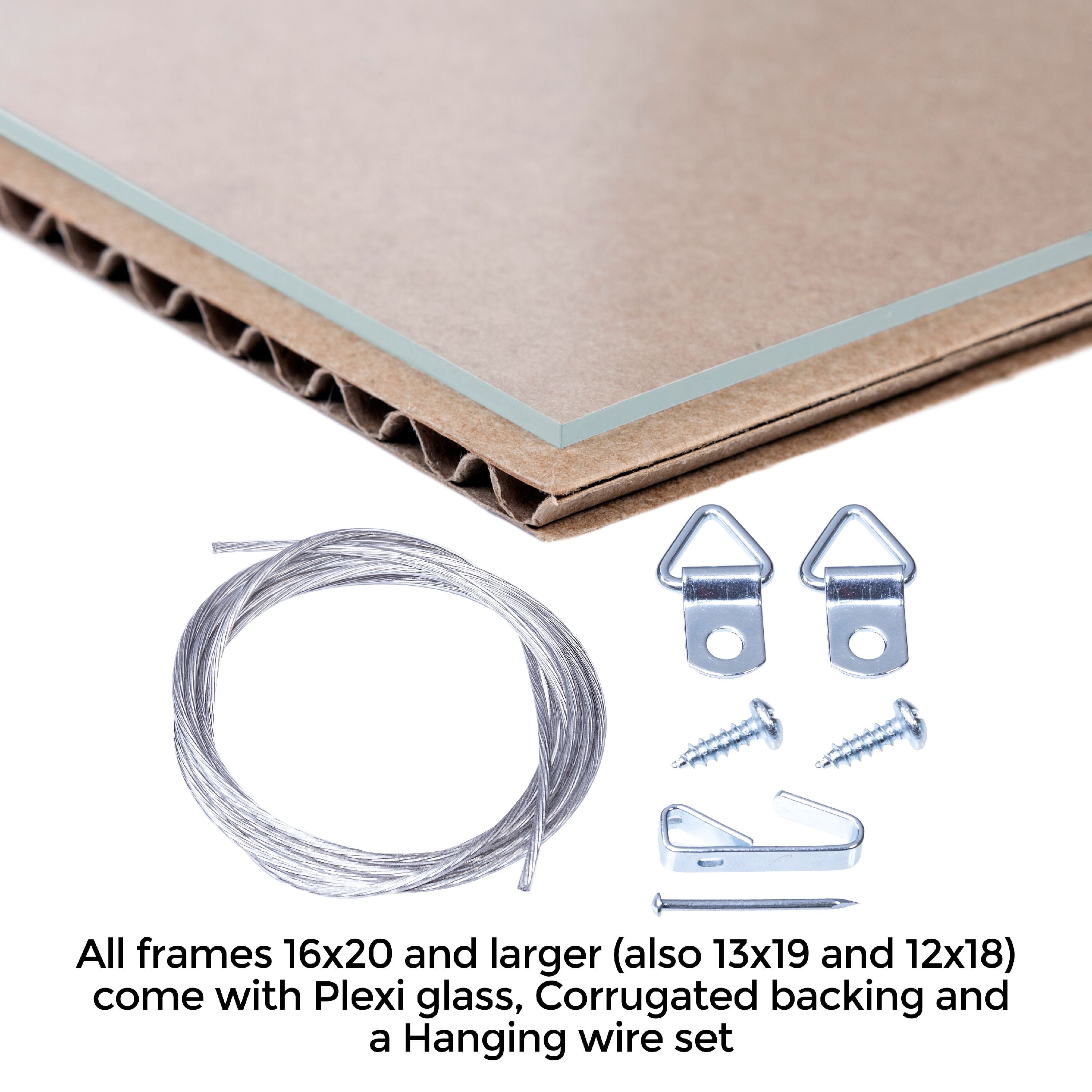 ArtToFrames 18x24 Inch Satin White Picture Frame, This White Wood Poster Frame is Great for Your Art or Photos, Comes with 060 Plexi Glass (4655)