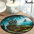 thumbnail image 5 of GZHJMY Halloween Anti Fatigue Round Area Rug, Mystery Graveyard Non Slip Absorbent Comfort Round Rug Floor Carpet Yoga Mat for Entryway Living Room Bedroom Sofa Home Decor (3' in Diameter), 5 of 7