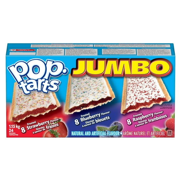 Kellogg's Pop Tarts Jumbo Variety Pack, 24 count, 1.15kg, Toaster pastries