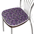 thumbnail image 3 of Botanical Dining Chair Pad, Green Field Full of Burgeoning Pansy Inflorescence Garden Flourish Bedding Plants, Water Resistant Pillow with Straps for Seats, 8 Pieces Set, Multicolor, by Ambesonne, 3 of 5
