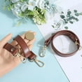 thumbnail image 6 of Leather Wallet with 2Pc, Pu Leather Purse Straps 15" Long Leather Bag Handle Replacement 3/4" Wide Short Shoulder Bag Strap with Gold Metal Clasps for Underarm Satchel Purse Making Saddle Brow, 6 of 6