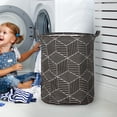 thumbnail image 4 of Stylish Patterned Linen Laundry Hamper Large Open Top Breathable Fabric For Bedroom Bathroom Durable And Easy Design, 4 of 5