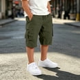 thumbnail image 2 of JAJAHO Boys Summer Cargo Shorts Drawstring Elastic Waist Jogger Athletic Shorts With Multi Pockets Kids Teens Sports Clothes 5-16Y, 2 of 5