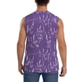 thumbnail image 4 of Balery Lavender Flowers Men's Sleeveless Muscle Shirts Workout Tank Top, Moisture Wicking, Odor Protection-XX-Large, 4 of 8
