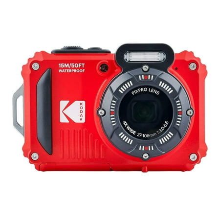 Kodak PIXPRO WPZ2 Full HD Rugged Waterproof Digital Camera, 16MP, Red