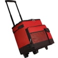 thumbnail image 3 of 43L Collapsible Cooler with Wheels, Insulated Rolling Cooler with All-Terrain Cart, Waterproof Soft Sided Cooler Bag for Beach, Picnic, Camping, Shopping, Travel,Red, 3 of 9