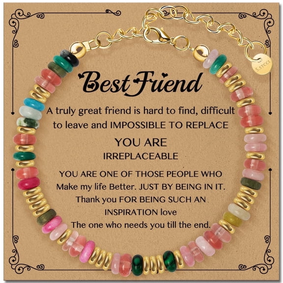 Elphaba Galinda Friendship Bracelet Gifts for Women: Colorful Beaded Bracelets with Positive Affirmations - Get Well Soon Gift for Mom Aunt Daughter Best Friends Sister