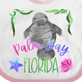 thumbnail image 4 of Inktastic Palm Bay Florida Cute Swimming Manatee Boys or Girls Baby Bib, 4 of 4