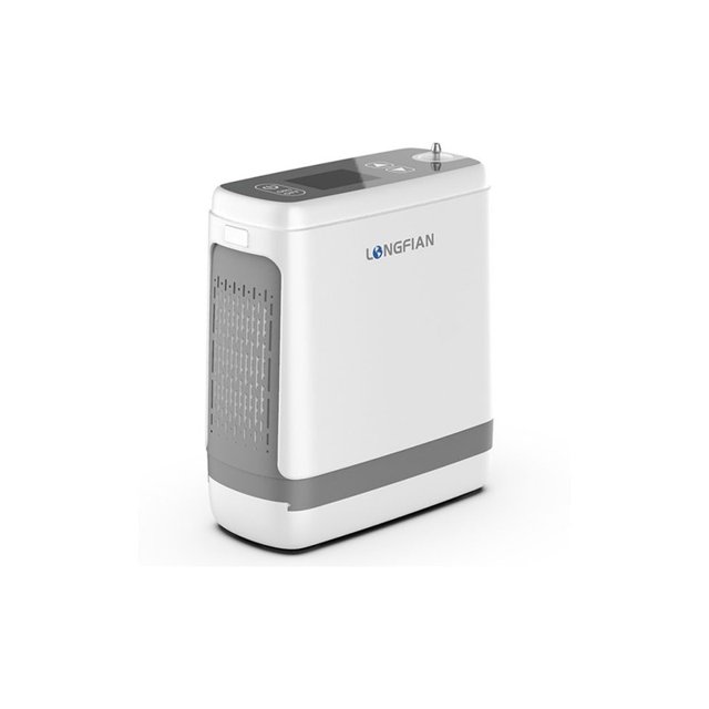 Concentrador De Oxígeno Longfian Mini Jay-2 Portátil 5 L Flujo Por Pulsos 1-5 Con Batería Recargable