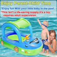 thumbnail image 6 of Inflatable Car Shape Pool Float with UPF50+ Removable Canopy - Family Swim Ring with Steering Wheel & Horn, 6 of 6