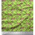 thumbnail image 1 of Soimoi Rayon Fabric Leaves & Tiger Jungle Print Fabric by Yard 42 Inch Wide, 1 of 1