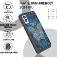 thumbnail image 2 of DALUX MetKase Hybrid Slim Phone Case Cover Compatible with Cricket Magic 5G / AT&T Propel 5G (2023) - Teal Butterfly Mandala, 2 of 3