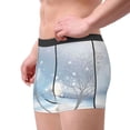 thumbnail image 2 of Salouo Christmas Deer Print Men's Boxer Briefs,Breathable Underwear Elastic Waistband Briefs for Men-Small, 2 of 5