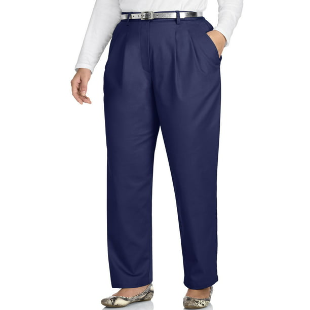 Just My Size - Just My Size Women`s Pleat Front Twill Pants, Tall ...
