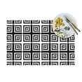 thumbnail image 4 of ZNDUO Placemats, 6 PCS Heat Resistant Stain Resistant Woven PVC Insulation Placemats, Durable Washable Elegant Table Mats for Dining-Black White Seamless Texture, 18"x12", 4 of 6