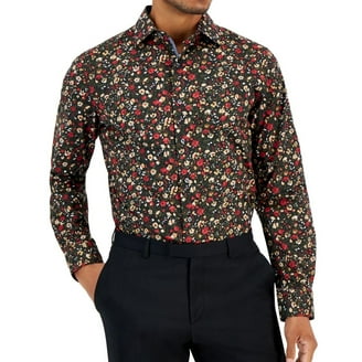 green emerald velvet dress Watercolor Falling Flower Button Down Shirt Multi / S