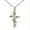 #2 Gold and Silver, variant on Romantic Rose Cross Pendant Lucky Necklace Bib Chain Flower Jewelry Women Gift-silver chain 1pc 20"