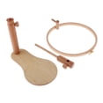 thumbnail image 4 of yuksok Adjustable Embroidery Hoop Wood Standing Leg Embroidery Frame Cross Stitch Rack 24cm, 4 of 7